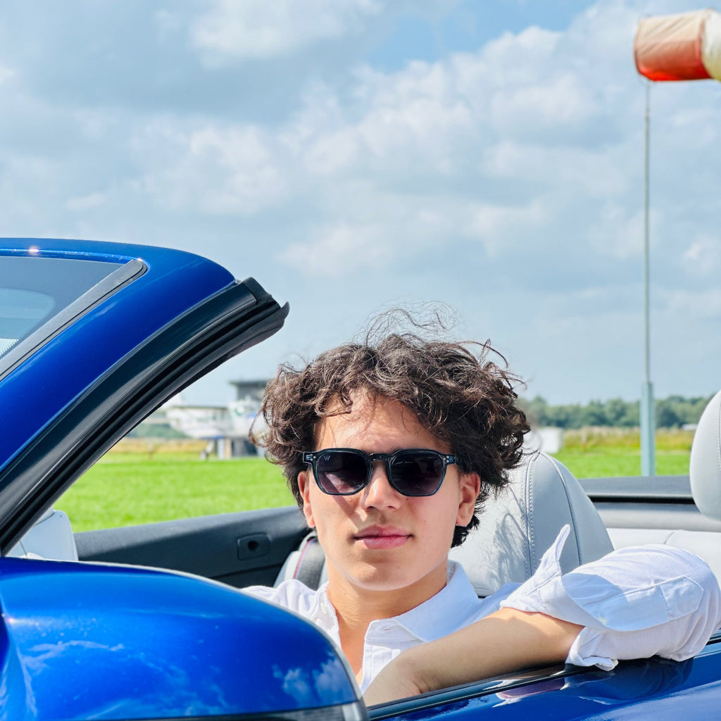 Lawue Noir Ocean Blue Sunglasses